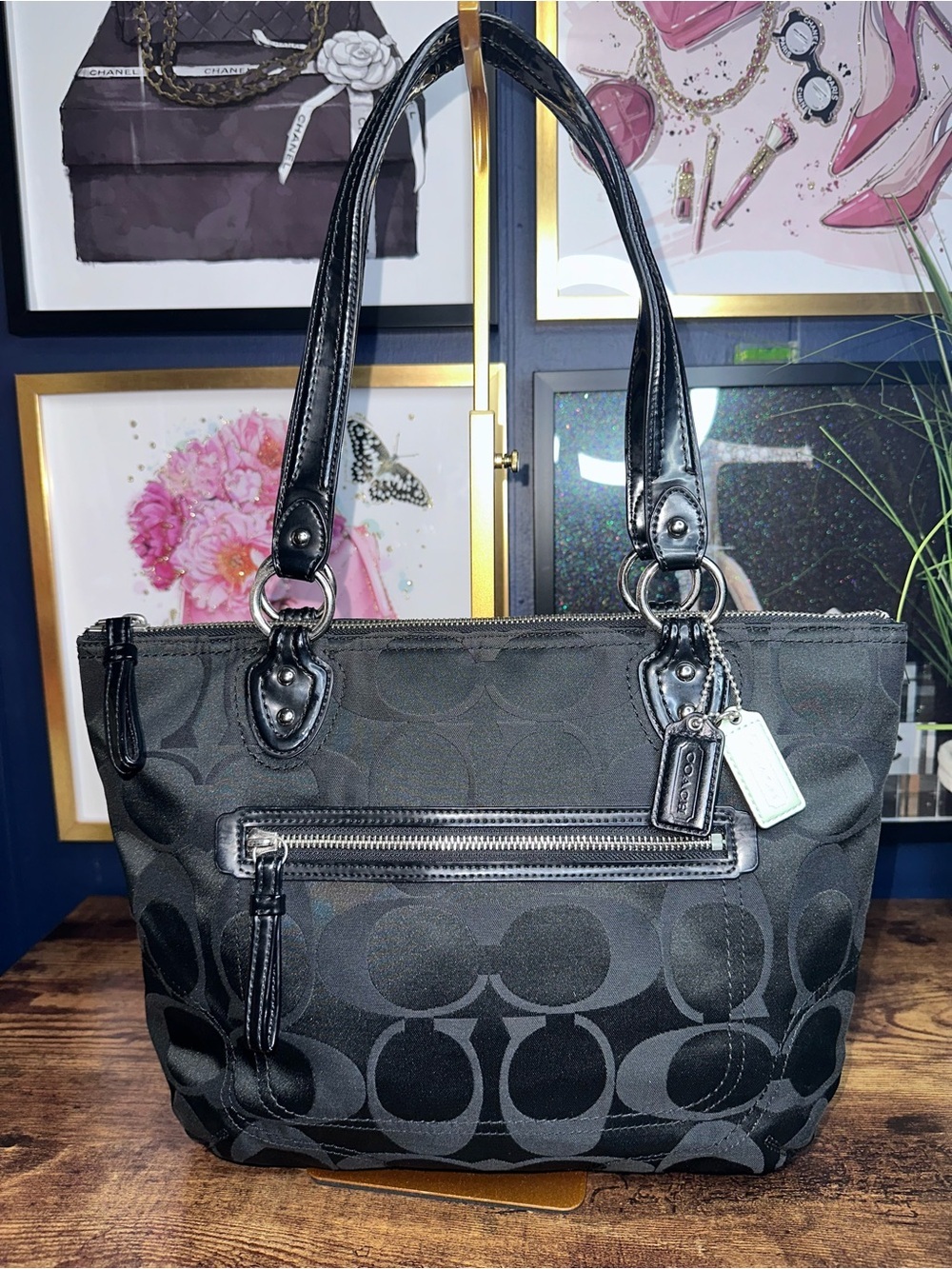 🖤 Coach Signature Jacquard Tote Shoulder